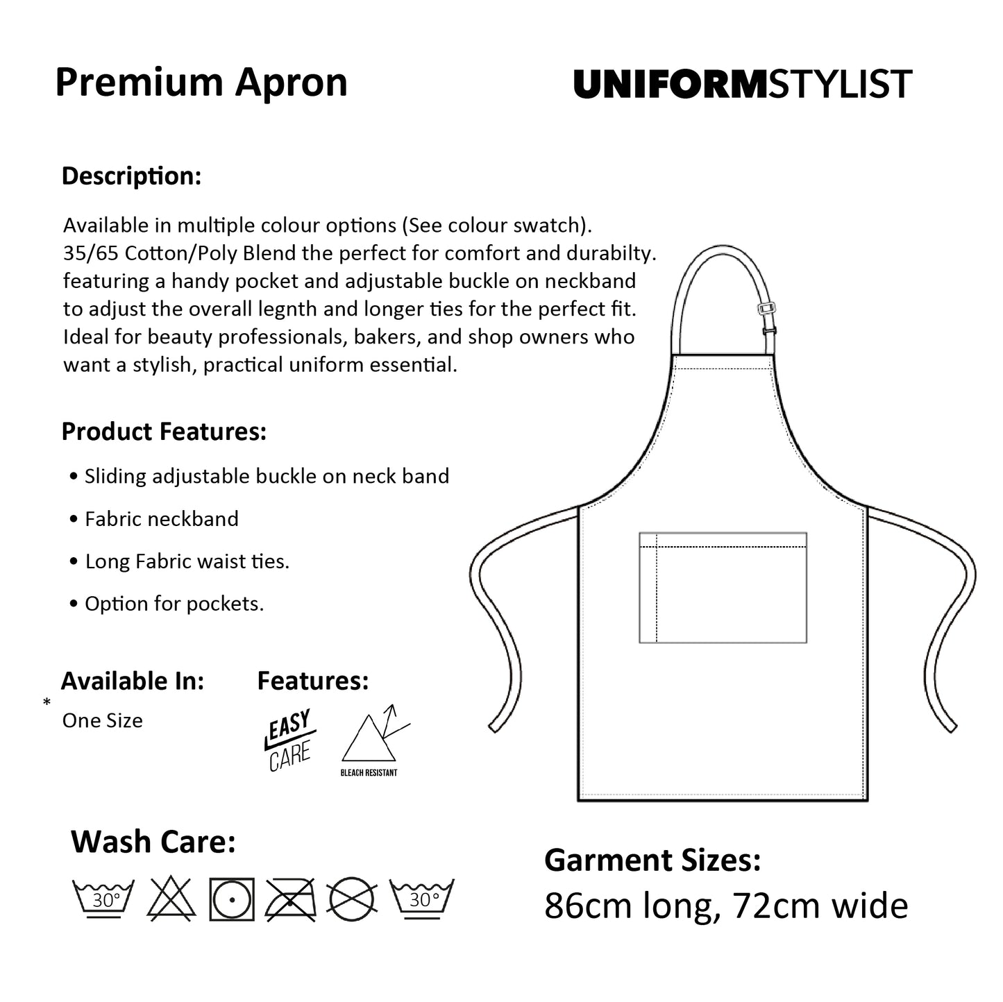 Premium Apron (22 colour options)